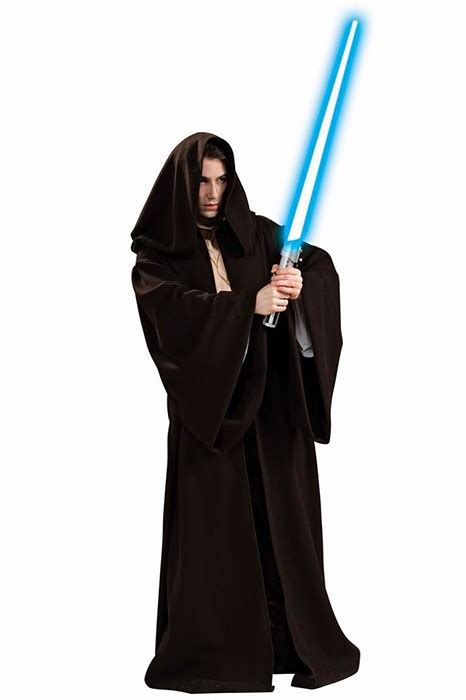 Star Wars Jedi Long Black Robe Halloween Cosplay Costume MC00153 - Star ...