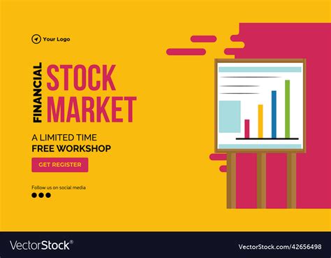 Financial stock market landscape banner design Vector Image