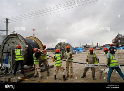 Pabna, Bangladesh - October 04, 2023: The under Construction of Rooppur Nuclear Power Plant at ...