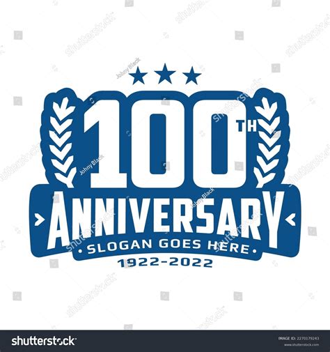 100 Years Anniversary Logo Design Template Stock Vector (Royalty Free ...