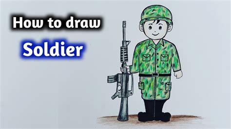 How to draw Indian soldier easy ||Gali Gali Art || - YouTube