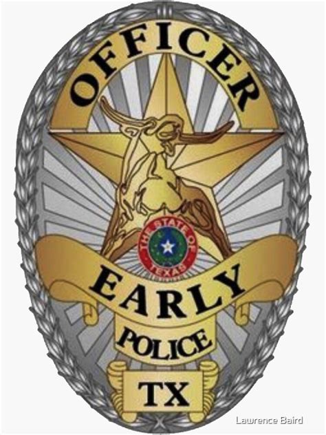 "Early Texas Police Badge" Sticker for Sale by lawrencebaird | Redbubble