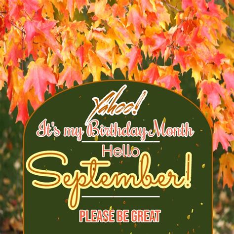 hello september,birthday announcement (1) Template | PosterMyWall