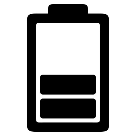 Half battery icon | Game-icons.net