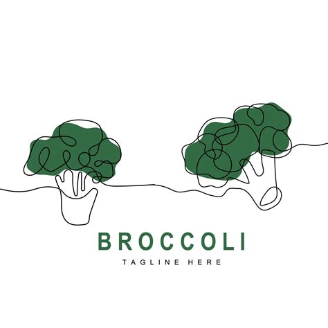 Broccoli Logo Design, Green Vegetable Vector, Broccoli Wallpaper ...