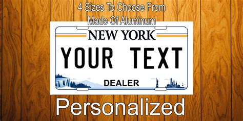 New York Personalized License Plate Dealer Novelty License Plate Any ...