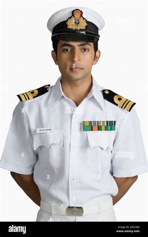 Portrait of a navy officer Stock Photo - Alamy