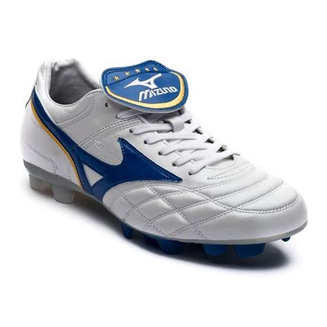 Mizuno Wave Cup Legend FG - White/Blue LIMITED EDITION | www.unisportstore.com