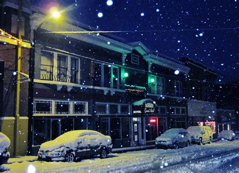 The Bisbee Grand Hotel in snow Photograph by Robert Visor - Fine Art ...