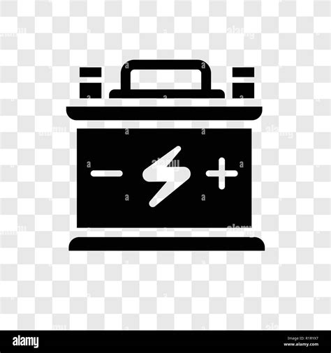 Battery vector icon isolated on transparent background, Battery ...