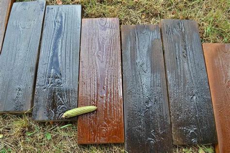 2 Molds Old Wooden Log Boards Stone Concrete Mould Molds Garden ...