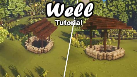 Minecraft Build well tutorial - YouTube