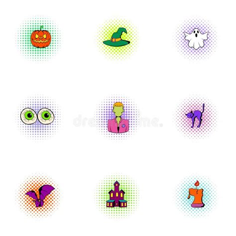 Resurrection of Dead Icons Set, Pop-art Style Stock Vector - Illustration of collection, candle ...