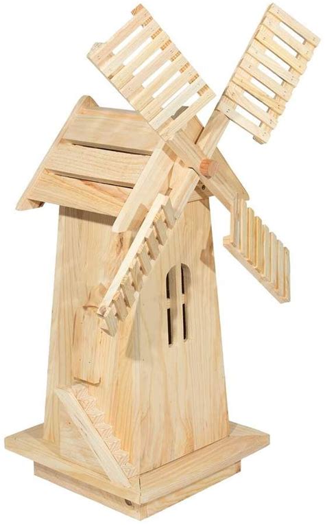 a wooden model of a windmill made out of wood