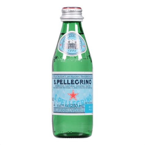 S.Pellegrino Sparkling Natural Mineral Water, 8.45 Fl Oz Glass Bottle ...