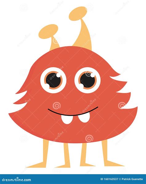 Monster with Smile, Vector or Color Illustration Stock Vector - Illustration of creature, comic ...