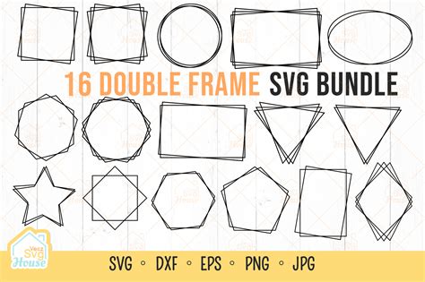 Frame Svg Bundle Square Frame Svg Frame Svg Double Frame SVG Circle Frame SVG Double Frame ...