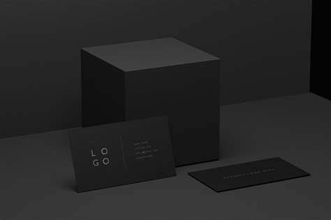 Mockup Pack - Black Business Cards | Print Templates ~ Creative Market