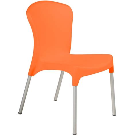 BFM Seating SA21524OR Lola Outdoor / Indoor Stackable Resin Side Chair ...