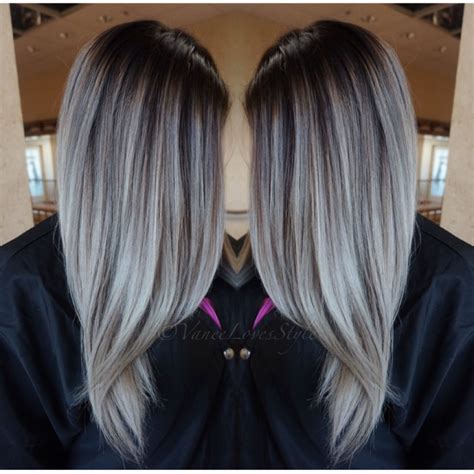 Grey hair Balayage | Balayage hair grey, Balayage hair, Hair color balayage