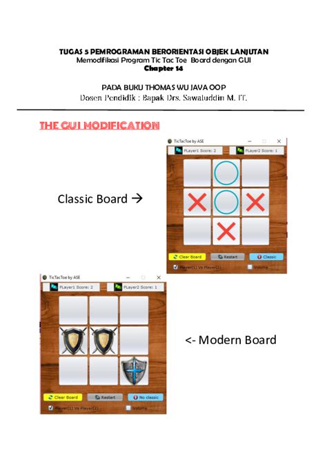 (PDF) Tic Tac Toe Java with GUI | Sinta Anjelina - Academia.edu