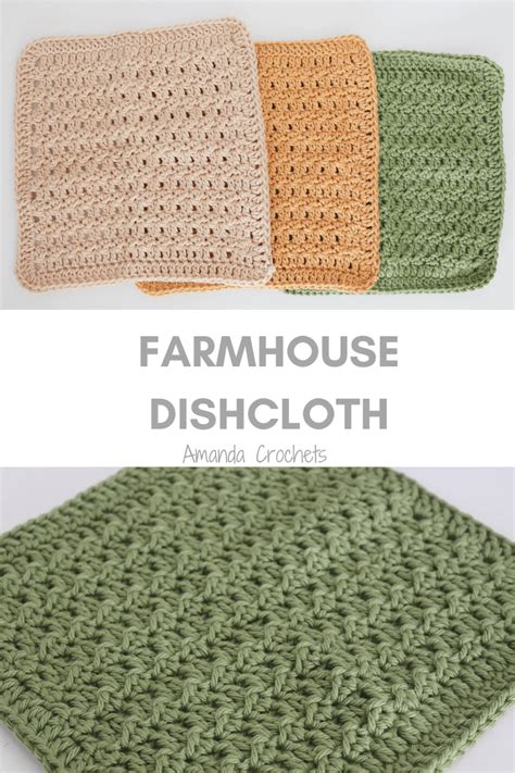 Farmhouse Dishcloth - Amanda Crochets