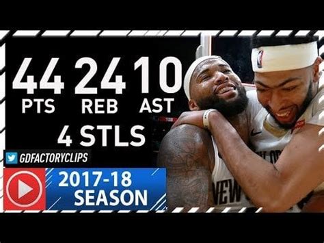 Boogie Cousins with a RIDICULOUS statline of 44/24/10 with 4 steals and a block- Bulls vs ...