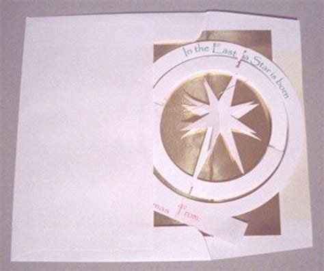 Moravian Christmas Star Ornament Paper Cut Popup Card LG in Globe ITEM 8022 - Etsy