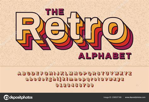 Retro Fonts Alphabet