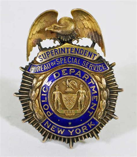 VINTAGE NEW YORK POLICE SUPERINTENDENT BADGE