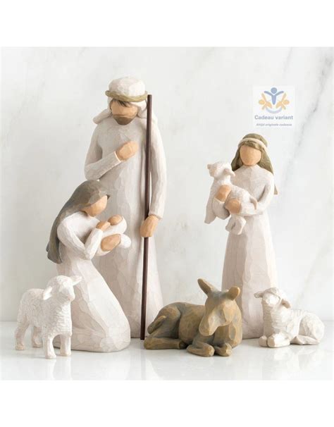 Kerststal 6 delig -Nativity-Willow Tree - Cadeau variant