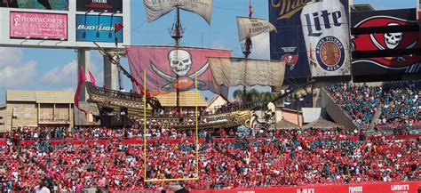 Tampa Bay Buccaneers ship inside Raymond James Stadium in Tampa, Florida.