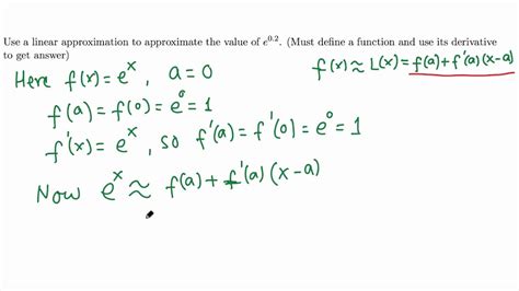 A Linear Approximation Example - YouTube