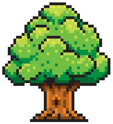 Pixel Tree Illustrations, Royalty-Free Vector Graphics & Clip Art - iStock