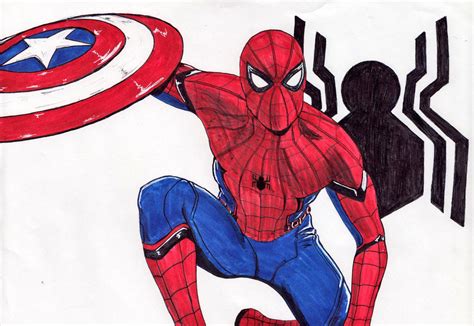 Tom Holland Spider-Man Drawing by AJWensloff on DeviantArt