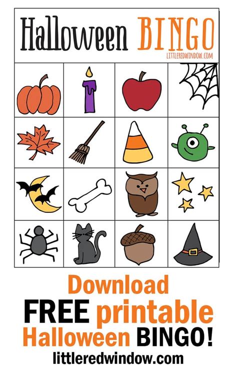 Halloween BINGO - Free Printable - Little Red Window