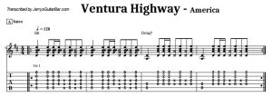 America - Ventura Highway Guitar Lesson, Tab & Chords | JGB