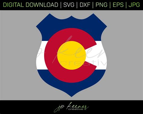 Colorado Flag Police Badge SVG Colorado Police Badge Cut Files Police ...