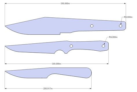 Printable Knife Templates