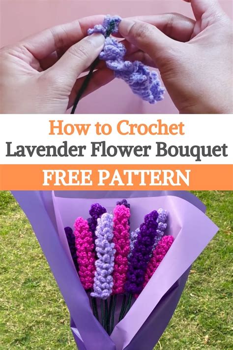 How to Crochet Lavender Flower Bouquet