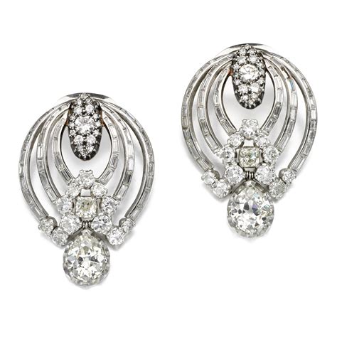 Pair of diamond earrings, mid 20th century composite | The Family ...