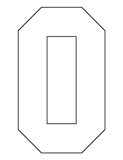 a black and white image of the letter o in an octagon style shape