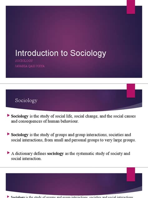 Introduction To Sociology | PDF | Sociology | Society