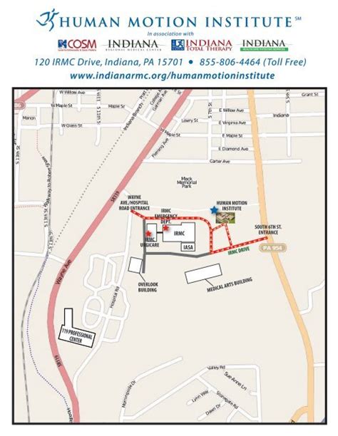 View a map - Indiana Regional Medical Center