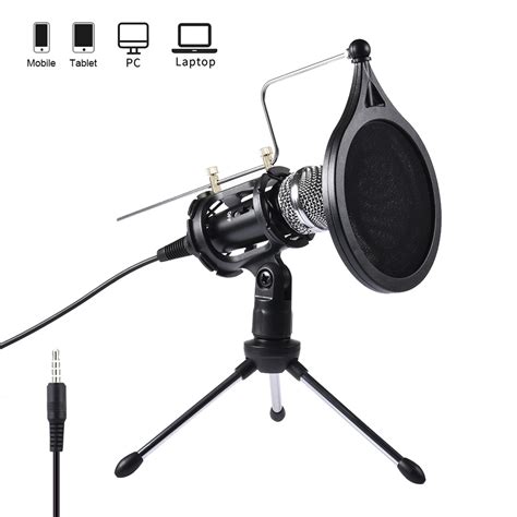 ODOMY Wired Condenser Microphone for Computer Audio 3.5mm Studio Mic ...