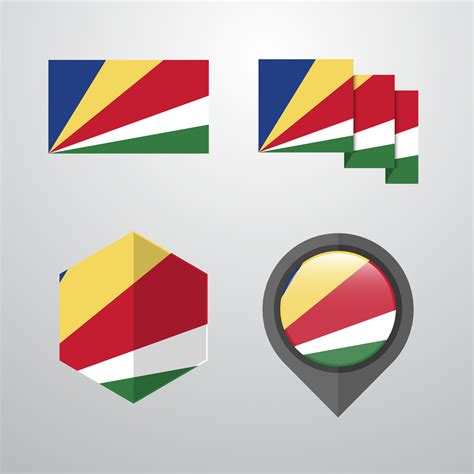 Seychelles flag design set vector 14373678 Vector Art at Vecteezy