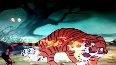 Mowgli vs shere Kahn form jungle book 1967 final battle ...