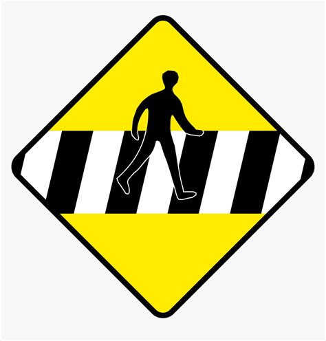 Road Safety Signs For Pedestrians Clipart , Png Download - Traffic Signs Pedestrian Lane ...