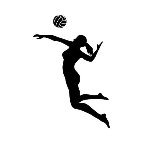 Volleyball Silhouette Hitting