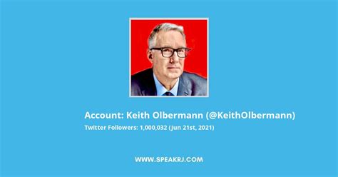 Keith Olbermann⌚️ Twitter Followers Statistics / Analytics - SPEAKRJ Stats